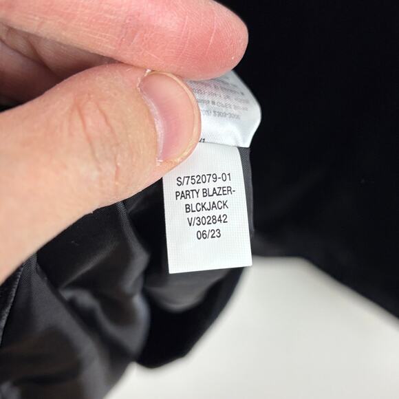 Old Navy NEW Party Blazer Black Velvet XXL Tall 752079 holiday evening event - Picture 10 of 12